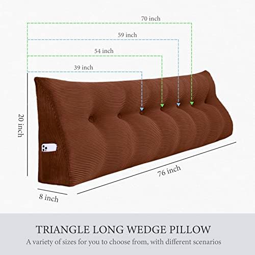 Fully Stuffed Thicken Headboard Pillow Queen Padded Headboard Soft and Firm - Image 4