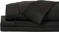 SHEEX - Original Performance Sheets Set (Split King) Black - Cooling Sheets - Moisture Wicking - 1 Flat Cooling Sheet, 1 Fitted Cooling Sheet, 2 King Pillow Covers - Wrinkle Free - Sleep Aid