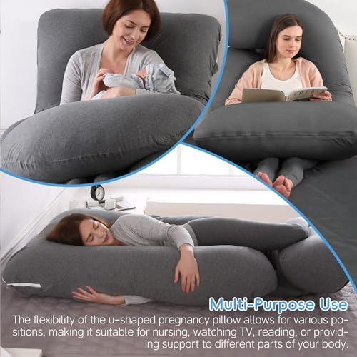 U Shaped Pregnancy Pillow for Sleeping, Maternity Body Pillow for Women - Image 6