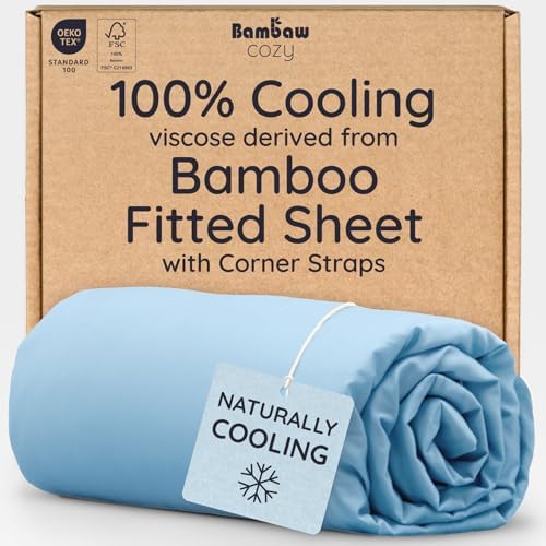 Bambaw 100% Viscose Derived from Bamboo Queen Fitted Sheet by Bambaw