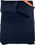 Utopia Bedding Full Bed Sheets Set - Pack of 10 Sheet Sets - Perfect for Spa, Hotel, & Guest Bedroom - Brushed Microfiber - Shrinkage and Fade Resistant - Easy Care (Navy Blue)
