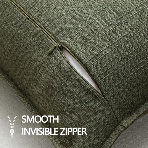 MIULEE Thick Textured Decorative Throw Pillow Covers 18x18 Inch Dark Green - Image 6