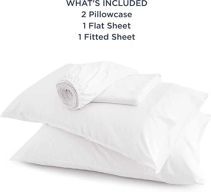 Bedsure Queen Sheet Set, Cooling Sheets for Queen Size Bed Set, Rayon Derived from Bamboo, Breathable & Soft, Deep Pocket Up to 16 Inches, Hotel Luxury Silky Bedding for Hot Sleepers, White
