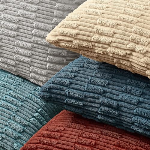 Kevin Textile 12x24 Inch Fall Lumbar Pillow Cover 1 Pack Soft Plush Stripe - Image 4