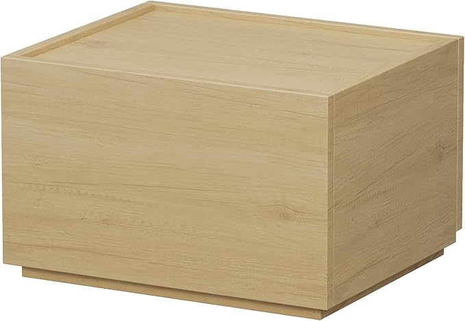 Stackable Storage Drawers, Wooden Drawer Storage Organizer, Modern Nightstands with Wooden Drawers, Small Storage Cabinet, Modular Design, Available in 2 Sizes for Versatile Use Oak Small
