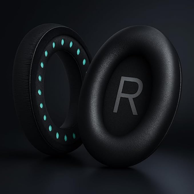 Premium Replacement Ear Pads for Bose Bose QC45– Soft Protein Leather & Memory Foam Cushions – Enhanced Noise Isolation – Easy Installation Kit,Video & Cleaning Cloth (Black)