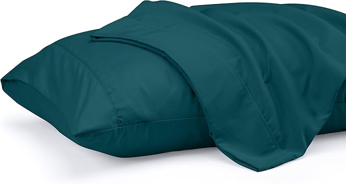Pillow Covers by Utopia Bedding - Queen Size 2-Pack – Soft Brushed Microfiber – Perfect for Hospitals, Hotels, Guest Rooms – Oeko-TEX Certified, 20x30 Inches (Teal)