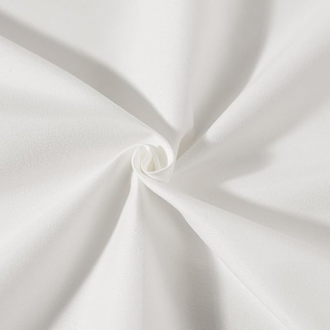 TSUTOMI Ivory Bed Skirt King Size Ruffled Bed Skirt with Split Corners, King Bed Skirt 18 Inch Drop, King Size Bed Skirt Ivory for Ruffled Bed Skirt with Split Corners, Bed Skirt King Size