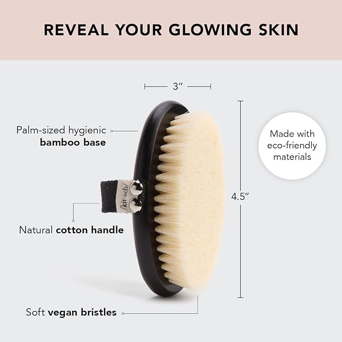 Kitsch Dry Brushing Body Brush & Shea Butter Exfoliating Bar Soap with Discount