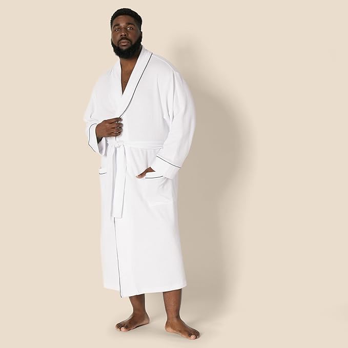 Amazon Essentials Mens Lightweight Waffle Bathrobe (Available in Big & Tall)