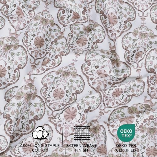Feather & Stitch 100% Cotton Sateen 500 TC Full Size Bed Sheet Set - Image 5