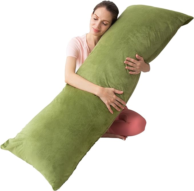 Body Pillow, Memory Foam Body Pillows for Adults Sleeping, Long Pillow for Bed, Big Large Firm Full Body Pillow for Side Sleeper, 20x54 Inch, Sage Green
