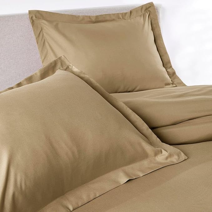 PeachSkinSheets 1500tc Level of Softness Soft Cooling Duvet Cover Set | King/Cali King Size - Light Mocha