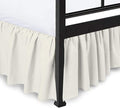 Ruffled Bed Skirt with Split Corners, Ivory, Full 12 Inch Drop Bedskirt, Hotel Quality Brushed Microfiber Wrinkle Free Dust Ruffle Bed Skirt Full Size