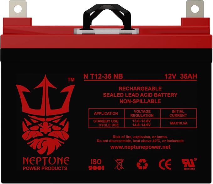 NT-12-35 NB 12V 35AH U1 Deep Cycle AGM Solar Battery Replaces 33Ah, 34Ah, 36Ah Brand Product