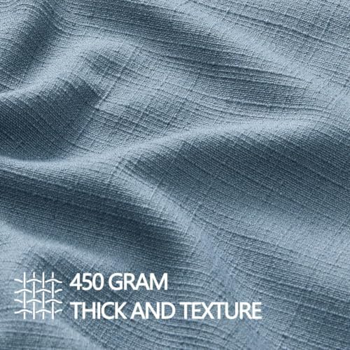 MIULEE Thick Textured Decorative Throw Pillow Covers 20x20 Inch Blue - Image 2