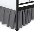 Ruffled Bed Skirt with Split Corners, Dark Grey, Full 16 Inch Drop Bedskirt, Hotel Quality Brushed Microfiber Wrinkle Free Dust Ruffle Bed Skirt Full Size
