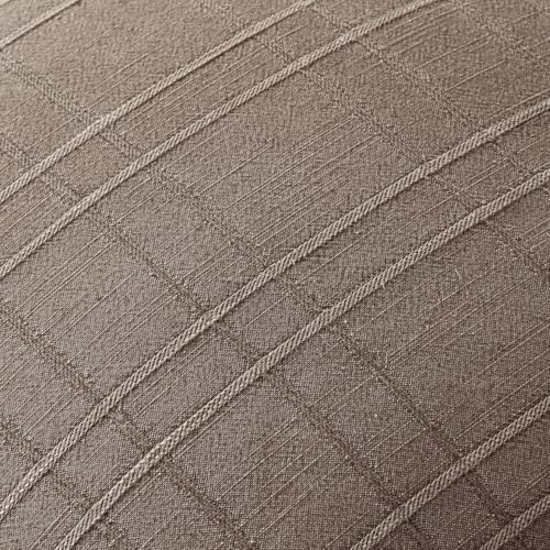 MIULEE Linen Plaid Pillow Covers Fall Decorative 20x20 Taupe - Image 2