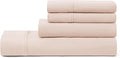UGG Queen Sheet Set 4-Piece Luxury Cooling Sheets Deep Pockets Premium Bedding with 2 Pillow Shams Hypoallergenic Machine Washable Soft Lightweight Bed Set for Bedroom, Queen, Shell Pink (Hedi)