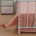 Bed Skirt Queen Size, Ruffled Bed Skirts with Split Corners, 12 Inch Drop Dust Ruffle Bed Skirt with Platform, 12 Inch, Peach, Queen