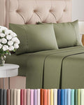 Twin 4 Piece Sheet Set - Cooling, Comfy & Breathable - Hotel Luxury Bedding, Includes Fitted Sheet for Women, Men, Kids & Teens - 1 Flat, 1 Fitted Sheet, 2 Pillowcases with Deep Pockets - Sage Green