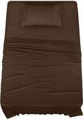 Utopia Bedding Twin Bed Sheets Set - 3 Piece Bedding - Brushed Microfiber - Shrinkage and Fade Resistant - Easy Care (Twin, Brown)
