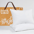 Fern and Willow Queen Size Bed Pillows - Set of 2, 28"x20" - Luxurious Ultra-Soft Cooling Pillow - Hotel Quality, Down Alternative Fill - Ideal Gift for Side, Back & Stomach Sleepers