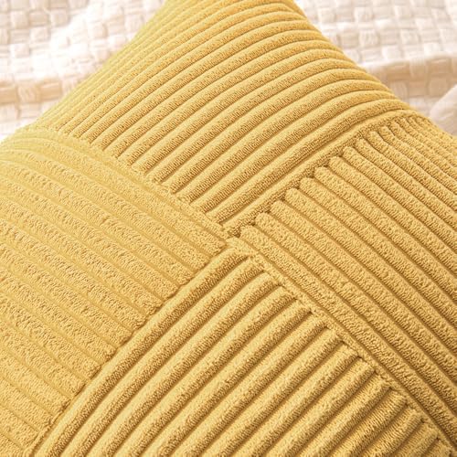 MIULEE Golden Mustard Decorative Throw Pillow Covers - Image 2