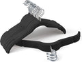 Premium Velvet Hangers 30 Pack - Space-Saving Closet Organizer for Clothes, Non-Slip Flocked Design, Ideal for Shirts and Coats (Black)