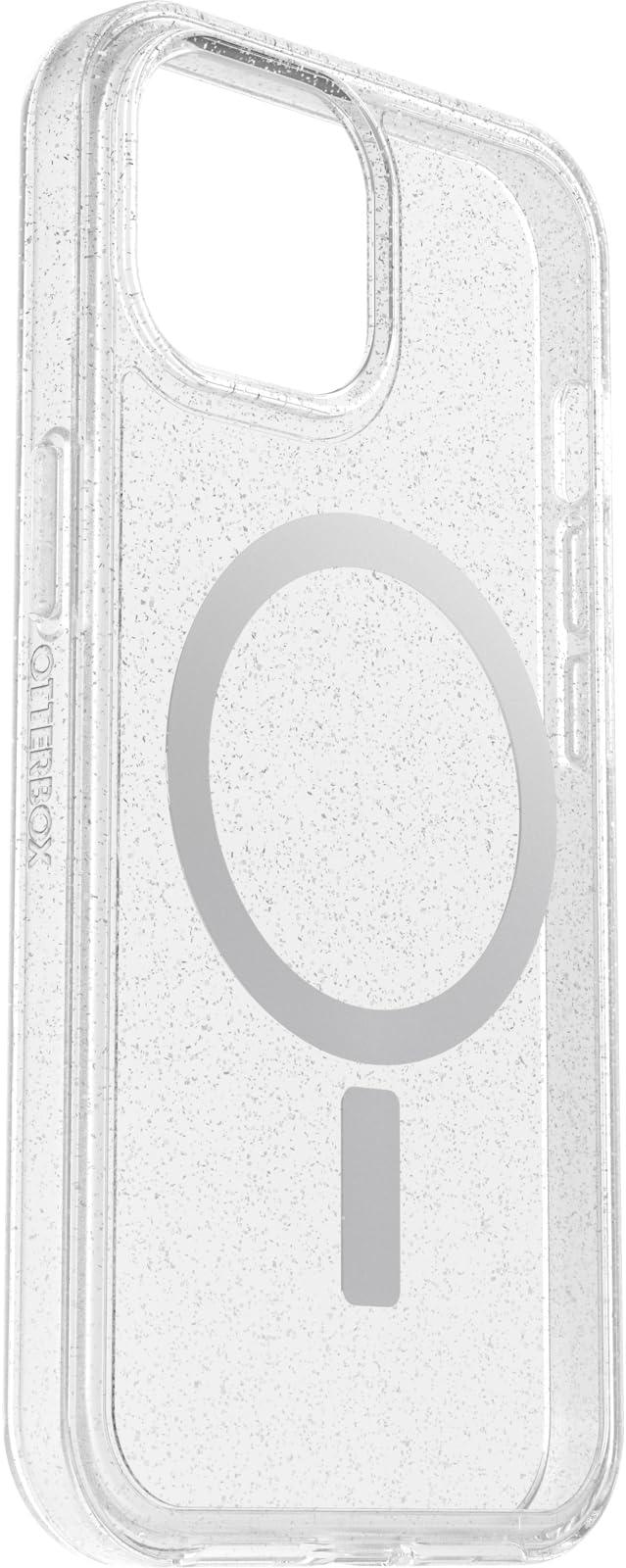 OtterBox iPhone 15, iPhone 14, and iPhone 13 Symmetry Series Clear Case - Stardust (Clear/Silver), Snaps to MagSafe, Ultra-Sleek, Raised Edges Protect Camera & Screen