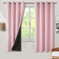 BGment Baby Pink 100% Blackout Curtains for Nursery Bedroom 69 Inch Length 2 Panels, Thermal Insulated Full Light Blocking Grommet Noise Cancelling Window Curtains for Girls Room, 55 Inch Wide Each