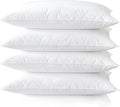 Medium Support Bed Pillows Standard Size Set of 4 Pack for Sleeping 20"x26", Hypoallergenic Skin Friendly Down Alternative Filling for Side Stomach Back Sleeper Machine Washable