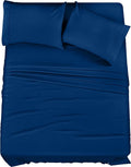 Utopia Bedding King Sheet Set – 4 Piece Bed Sheets for King Size Bed, Soft and Breathable Microfiber, Includes 1 Fitted Sheet, 1 Flat Sheet and 2 Pillowcases (Dusk Blue)