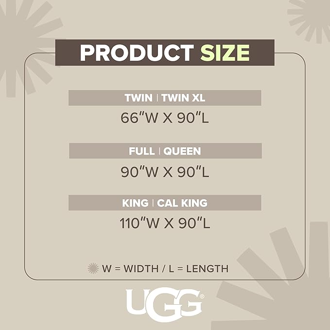 UGG Plush Full/Queen Blanket, Fleece Fluffy Blanket for Bed, Luxury Cozy Oversized Throw for Couch, Washable Hypoallergenic Queen Bedding, 90" x 90", Denim Blue (Whitecap)