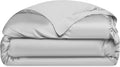 Cozy Earth Luxury Duvet Cover Twin - 100% Viscose from Bamboo - Ultra-Soft, Cooling & Lightweight Duvet Cover - Temperature-Regulating Bedding with Concealed Zip & Interior Snap Closures - Light Grey
