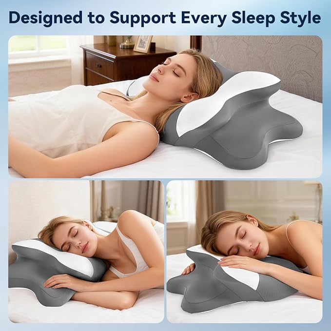 Cervical Pillow for Neck and Shoulder,Ergonomic Neck Support for Side Sleepers,Memory Foam Dreamers Relief Pillow,Deep Sleep Contour Pillows for Back Pain Relief,Slumber,Stomach,Snoring Sleeper