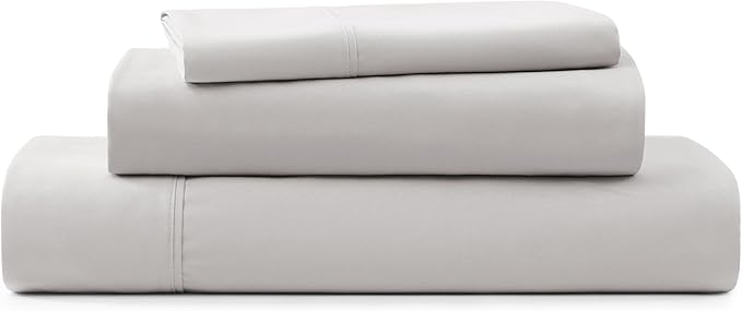 UGG Twin XL Sheet Set 3-Piece Luxury Cooling Sheets Deep Pockets Premium Bedding with 1 Pillow Sham Machine Washable, for Dorm Essentials & College Bedding, Twin XL, Stone Grey (Hedi)