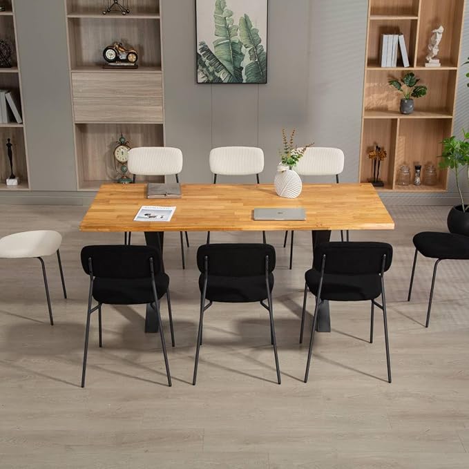 Black Stacking Chairs with Upholstered Fabric Seat and Back, Armless Guest Chairs with Metal Frames, Stackable Reception Chair for Waiting Area, School, Conference Room, and Church, Set of 4.