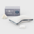 Eli & Elm | Best Ergonomic Side Sleeper Pillow for Neck Pain. Supportive Cooling Memory Foam Fill with Luxury Breathable Cover. U-Shape Contoured Design. Queen Size Bed Pillow & Pillowcase