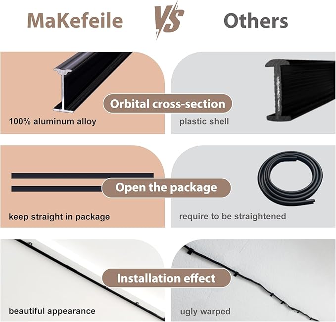 Room Divider Curtains with Ceiling Curtain Track Set Window Curtain for Bedroom,Living Room Total Blackout Thermal Insulated Privacy Ceiling Track Curtain W 12 × H 8 FT Deak-Grey drape&Black track