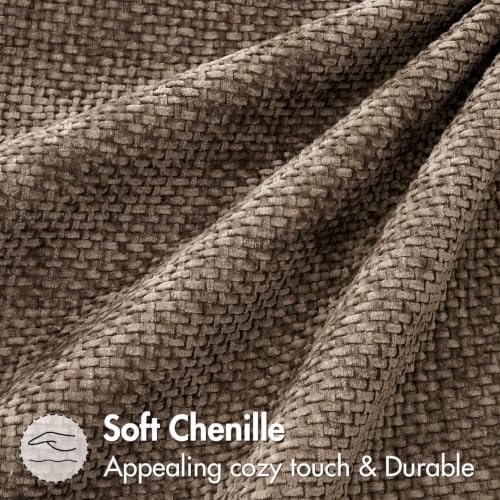 MIULEE Dercorative Lumbar Throw Pillow Covers 12x20 Inch Brown 2 Pack - Image 7