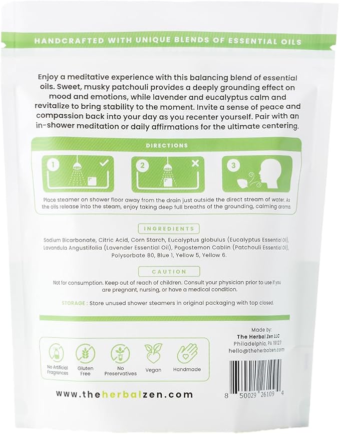Recenter Shower Steamers Aromatherapy for Relaxing - Christmas Gift - Adult Stocking Stuffer - USA Made - Lavender & Eucalyptus Shower Bomb Tablets - Soothing Natural Essential Oils (10 Pack)