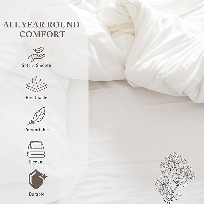1000 Thread Count Queen/Full Duvet Cover 100% Egyptian Cotton Dark Grey Solid Long Staple Luxury Quality Sateen Weave Durable Soft Comfy Comforter Cover with Zipper Closure & Corner Ties