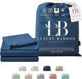Luxury Bamboo Market | King Size Bed Sheet Set | 100% Viscose Made from Bamboo | Organically Grown | Ultra Soft | Cooling Sheets for Hot Sleepers | 17" Deep Pocket [Midnight Blue]