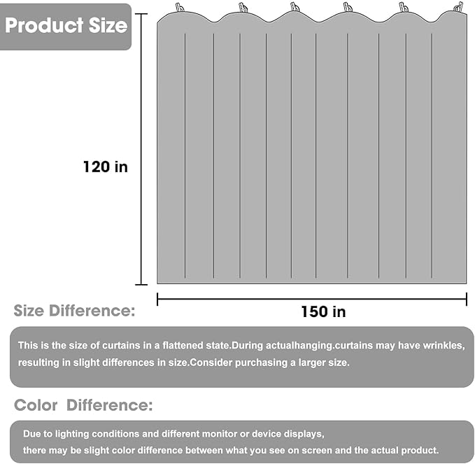 Room Divider Blackout Curtain Track Curtains Wall Dividers Panels Screen for Living Rooms Bedroom Office Privacy Partition Separation, W150 × L120 Inch,1 Panel, Beige
