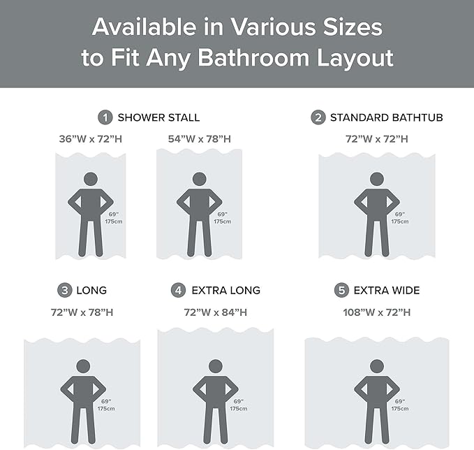 Madison Park Spa Waffle Shower Curtain Pieced Fabric with 3M Scotchgard Moisture Management Modern Home Bathroom Decorations, Tall 72"x84", Grey