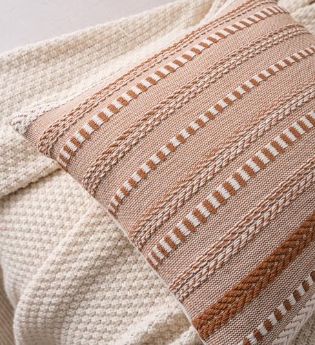 Cethom Boho Throw Pillow Covers 20x20 Inch Set of 2, Farmhouse Decorative Couch - Image 5