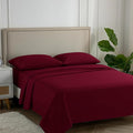 Carressa Linen California King Egyptian Cotton Sheet Sets - 600 Thread Count Cal King Cotton Sheet Set (4 PC, Classic Burgundy), Extra Soft, Cooling, 16" Deep Pocket Sateen Weave Luxury Bed Sheets Set
