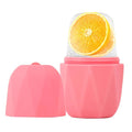 Ice Roller for Face, Qewro Silicone for Tone skin, Reusable Eye Puffiness Relief, Ice Roller Mold for Neck, Facial Roller to Remove Fine Lines Pores Anti Wrinkles (Pink)