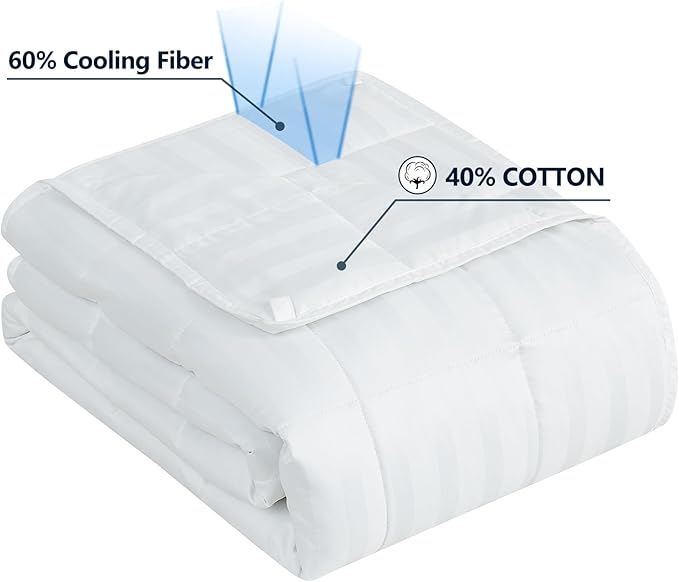 Weighted Blanket Queen Size (60"x80" 25lbs),Ultra Soft and Cozy Cooling Weighted Blanket Queen Size for Adult,Heavy Blanket with Machine Washable Soft Blanket, White